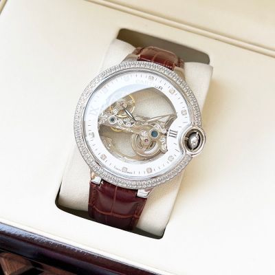 Ballon Bleu de Cartier 44*12mm Mingzhu Automatic Movement 316L Steel Diamond Bezel Watch